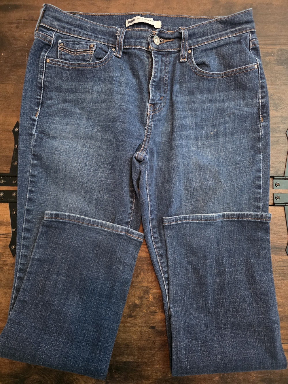 Levi's 505 Dark Blue Straight Leg Jeans